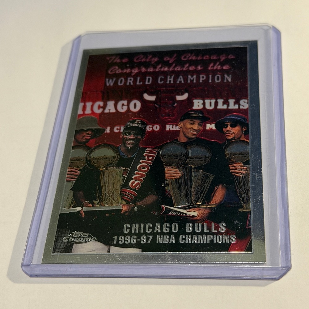 Michael Jordan Chicago Bulls 1996-97 Topps Chrome Basketball Card Vintage
